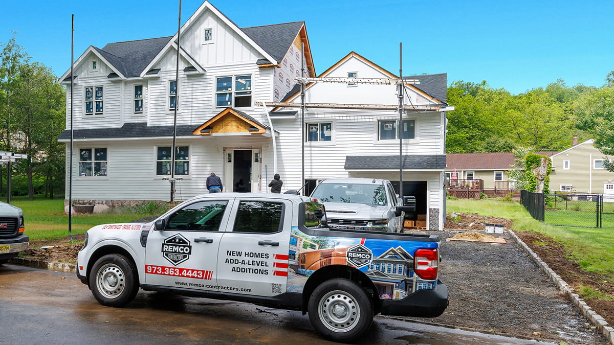 New home under construction by NJ home builders